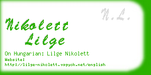 nikolett lilge business card